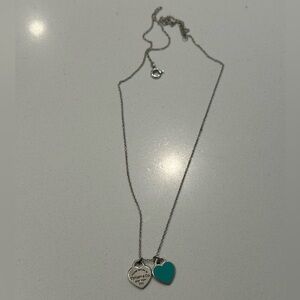 TIFFANY & CO Necklace (blue double heart tag)